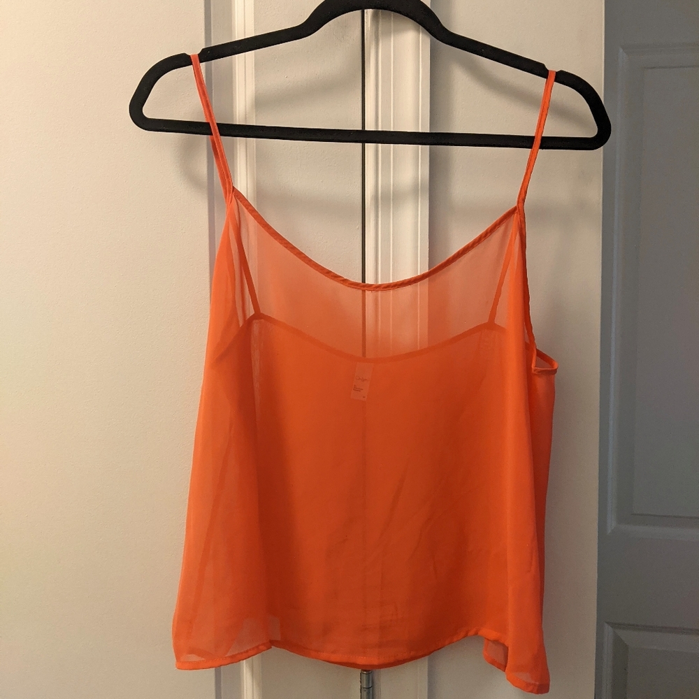 NWT American Apparel - Orange Chiffon Tank